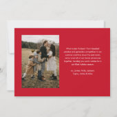 モダンシンプルScript Merry Christmas 2写真 シーズンカード (裏面)