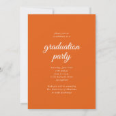 モダンシンプルScript Orange Photo Gradation 招待状 (裏面)