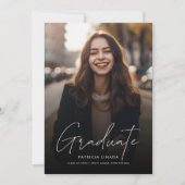 モダンシンプルScript Overlay Photo 2023卒業 案内状 (正面)