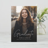 モダンシンプルScript Overlay Photo 2023卒業 案内状 (スタンド正面)