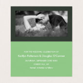 モダンシンプルScript Photo日付カードの保存 名刺 (内部フラット)