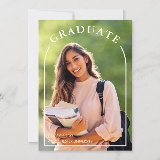 モダンシンプルScript Photo Gradation 招待状 (正面)