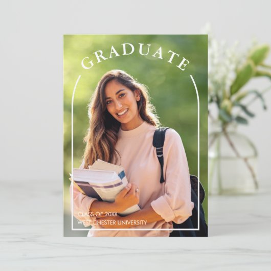 モダンシンプルScript Photo Gradation 招待状 (スタンド正面)