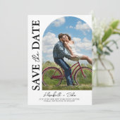 モダンシンプルScript Photo Wedding日付の保存 セーブザデート (スタンド正面)