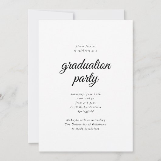 モダンシンプルScript Three Photo Gradation 招待状 (裏面)