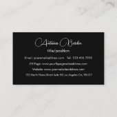 モダンシンプルShine Rainbow Balloons black and whi 名刺 (裏面)