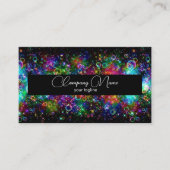 モダンシンプルShine Rainbow Balloons black and whi 名刺 (正面)