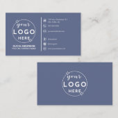 モダンシンプルSNSカスタムのロゴ 名刺 (正面/裏面)