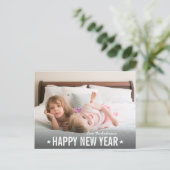 モダンシンプルStar Script Happy New Year Photo シーズンポストカード (スタンド正面)