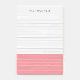 モダンシンプルTangerine Pink Lined Notes ポストイット