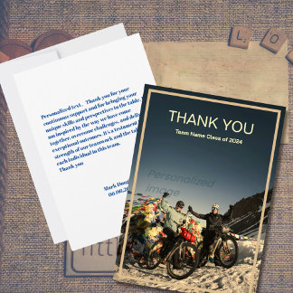 モダンシンプルTeamwork写真サンキューカード サンキューカード