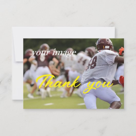 モダンシンプルTeamwork写真サンキューカード サンキューカード (正面)