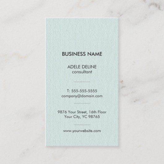 モダンシンプルTexture淡い色の Blueコンサルタント 名刺 (正面)