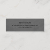 モダンシンプルTexture Gray Black Consultant スキニー名刺 (裏面)