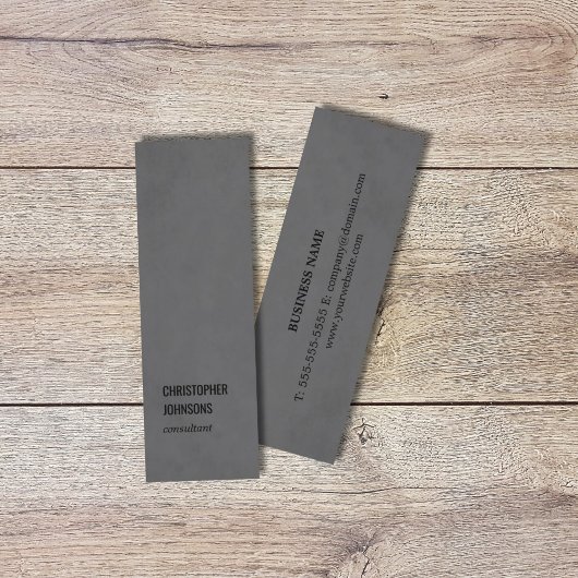 モダンシンプルTexture Gray Black Consultant スキニー名刺