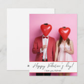 モダンシンプルValentine's Day Card シーズンカード (正面/裏面)