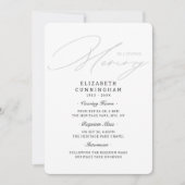 モダンシンプルViewing, Requiem, Interment Fund 招待状 (正面)