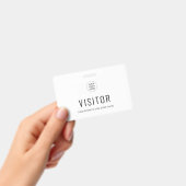 モダンシンプルVisitor Pass Companyロゴ バッジ (Handheld)