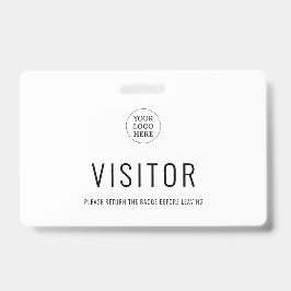 モダンシンプルVisitor Pass Companyロゴ バッジ