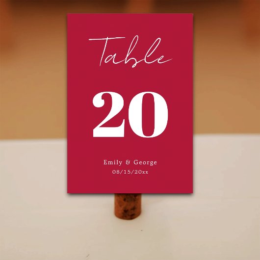 モダンシンプルVivaマゼンダミニマル結婚ス テーブルナンバー
