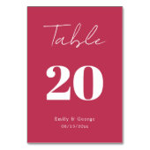 モダンシンプルVivaマゼンダミニマル結婚ス テーブルナンバー (裏面)
