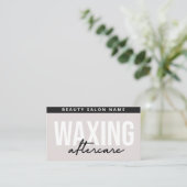 モダンシンプルWaxing Aftercare Card脱毛 名刺 (スタンド正面)