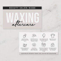 モダンシンプルWaxing Aftercare Card脱毛 