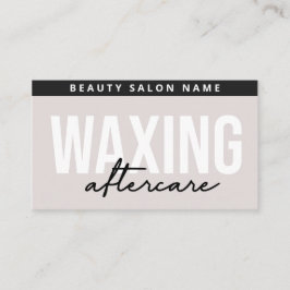 モダンシンプルWaxing Aftercare Card脱毛  名刺