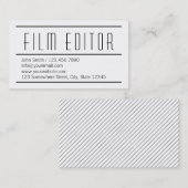 モダンシンプルWhite Film Editor名刺 名刺 (正面/裏面)