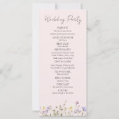 モダンシンプルWildflowerフローラ結婚のフラットカード (裏面)