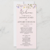 モダンシンプルWildflowerフローラ結婚のフラットカード (正面)