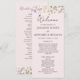 モダンシンプルWildflowerフローラ結婚のフラットカード