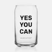 モダンシンプルYes名を付けパーソナライズされたる ガラス缶 (正面)