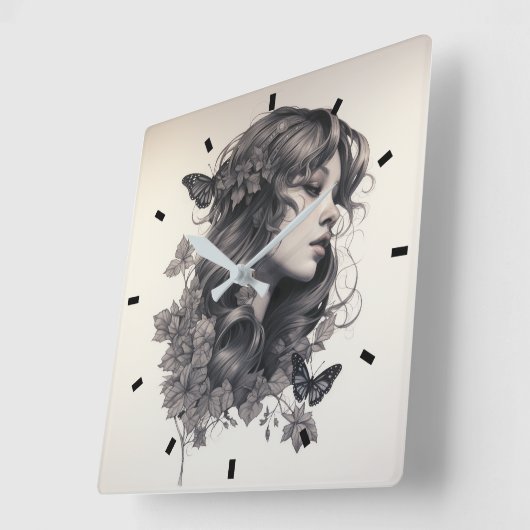 モダンシンプルYour Own Square Wall Clockの作成 スクエア壁時計 (傾斜)