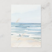 モダンシーサイドウォーター色ビーチ結婚式詳細 エンクロージャーカード (裏面)