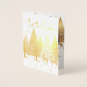 モダンシーズンブルーと金ゴールド企業の 箔カード (正面)