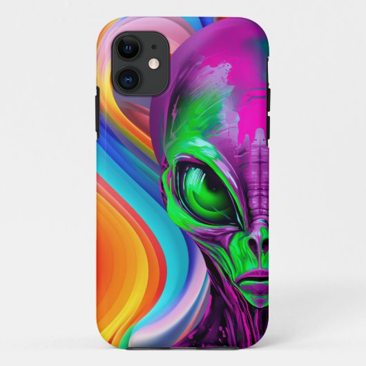 モダンジオメトリックカラフルエイリアン Case-Mate iPhoneケース (裏面)