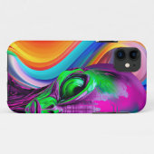 モダンジオメトリックカラフルエイリアン Case-Mate iPhoneケース (裏面(横))