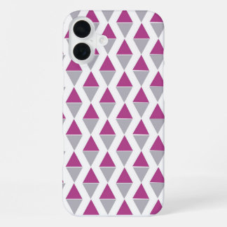 モダンジオメトリックトライアングルパターンiPhoneケース iPhone 16 Plusケース