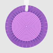 モダンジオメトリック サンバースト - アメジストパープル オーナメント (裏面)