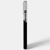 モダンジオメトリック ブラック&グレー モノグラム 名前入り Case-Mate iPhoneケース (裏面 / 左)