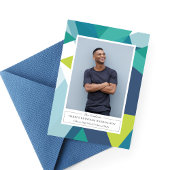モダンジオメトリーツー写真卒業式招待状 招待状