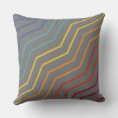 モダンジグカラフルザグパターン装飾用クッション クッション (裏面)