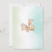 モダンジャングルアニマルズグリーンリーブサファリウォーターB 招待状 (裏面)