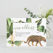 モダンジャングルグリーンインテリア　引越しのお知らせカード 案内状 (スタンド正面)