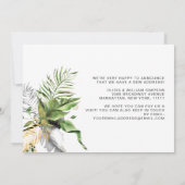 モダンジャングルグリーンインテリア　引越しのお知らせカード 案内状 (裏面)