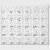 モダンジャングル動物かわいいミニマルなサファリパーティー ラッピングペーパー (フラット)