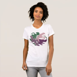 モダンジャングル モンステラ カラフルな葉 Tシャツ