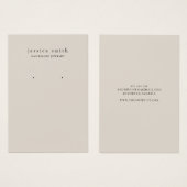 モダンジュエリーイヤリング表示カード (正面&裏面)