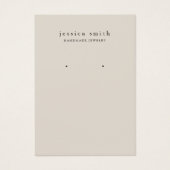 モダンジュエリーイヤリング表示カード (正面)